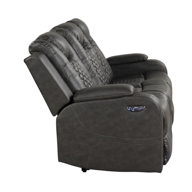 Benz - Power Reclining Sofa With LED Lighting by HouseOfZazla