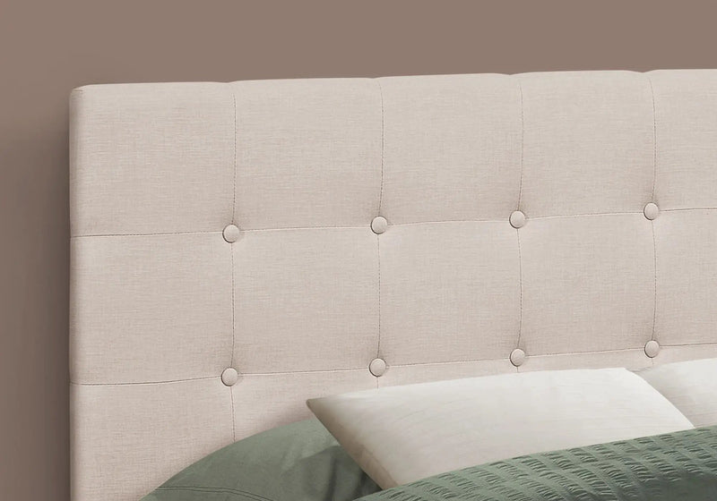 Full Size Upholstered Bed Headboard - Beige by HouseOfZazla
