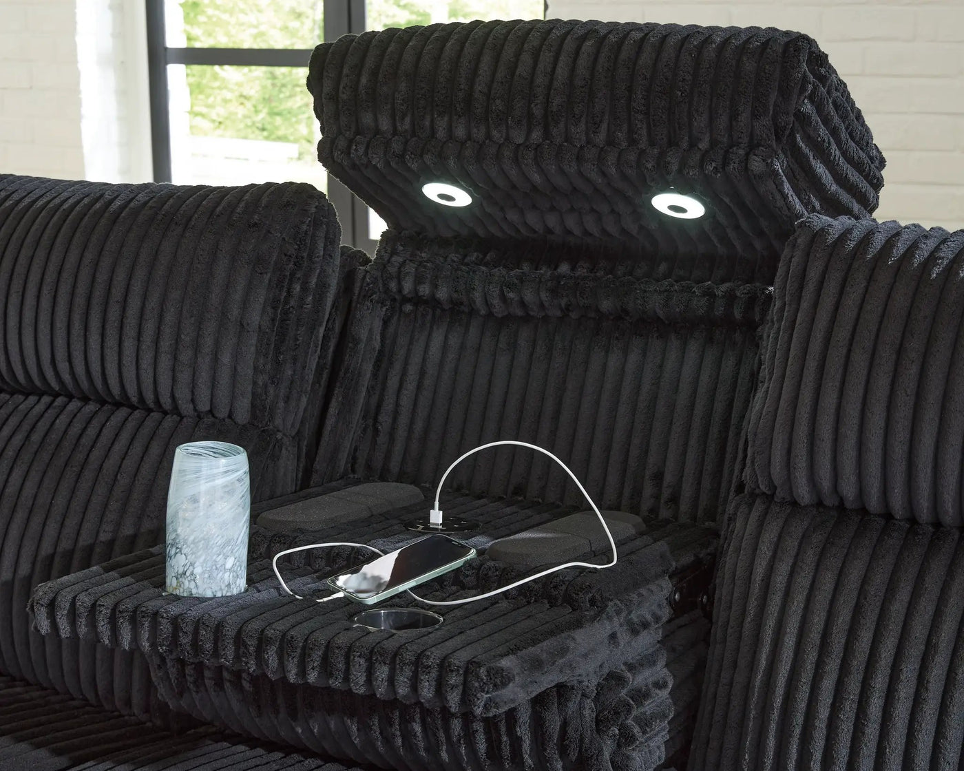 Forest Lake - Power Reclining Sofa With Adj Headrest by Unique Piece Furniture