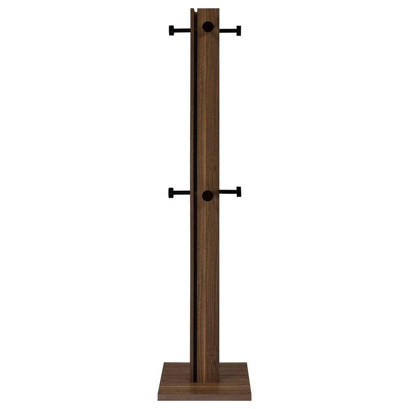 Rawlins - Coat Rack With 8 Hooks - Walnut