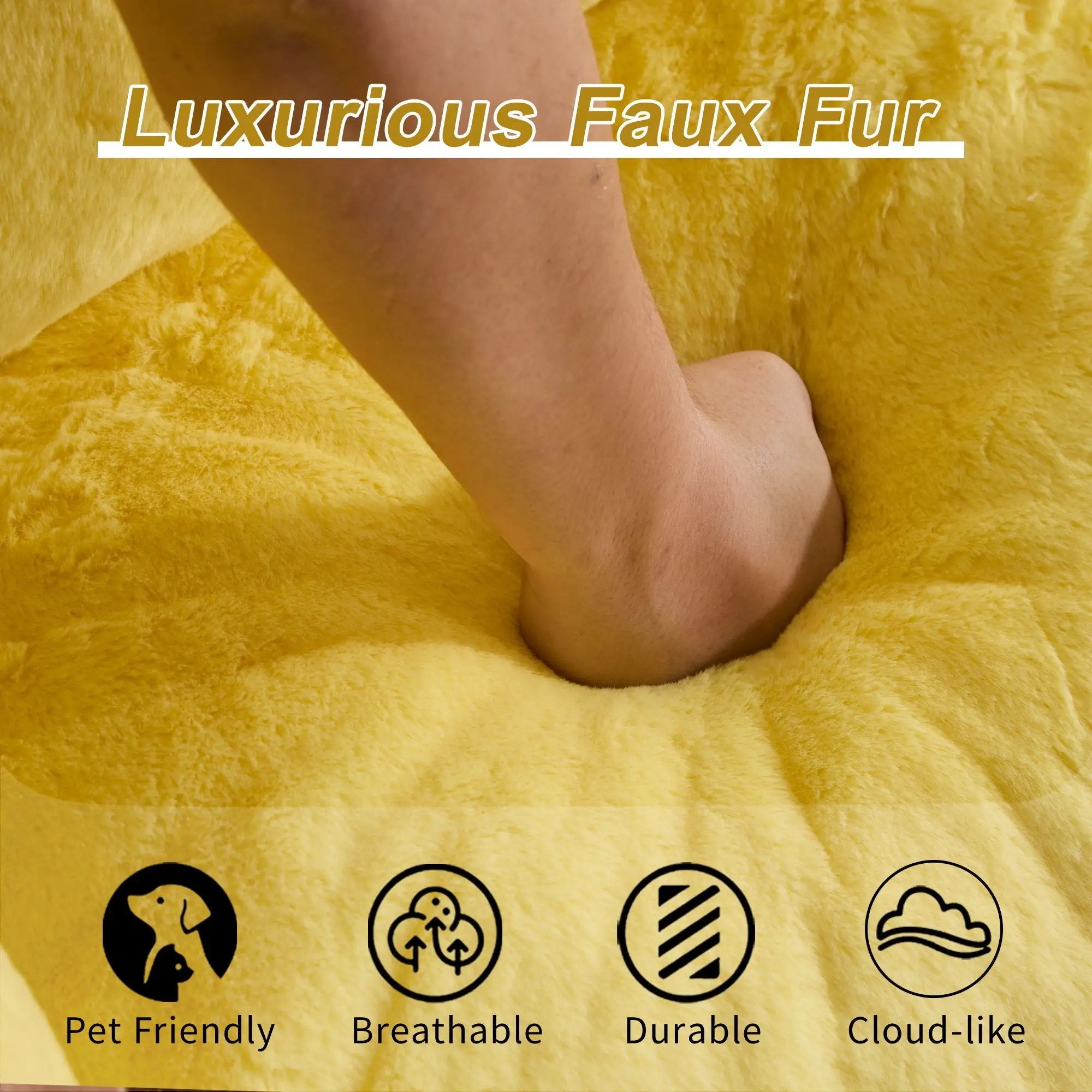 Giant Bean Bag Couch, Ultra Soft Fluffy Loveseat For Living Room by Unique Piece Furniture