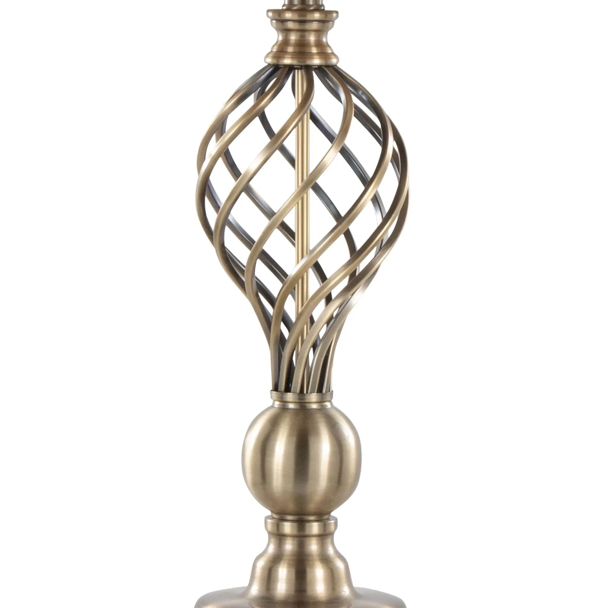 Linx - Twist Contemporary Table Lamp (Set of 2) - Antique Soft Brass / White by HouseOfZazla