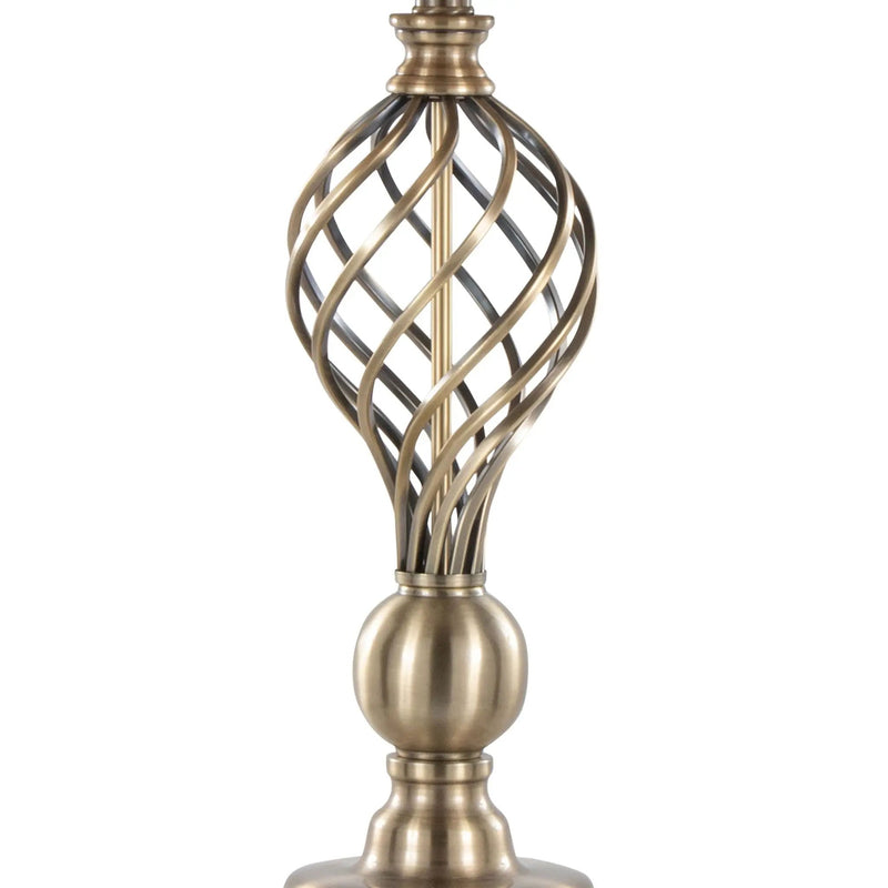 Linx - Twist Contemporary Table Lamp (Set of 2) - Antique Soft Brass / White by HouseOfZazla