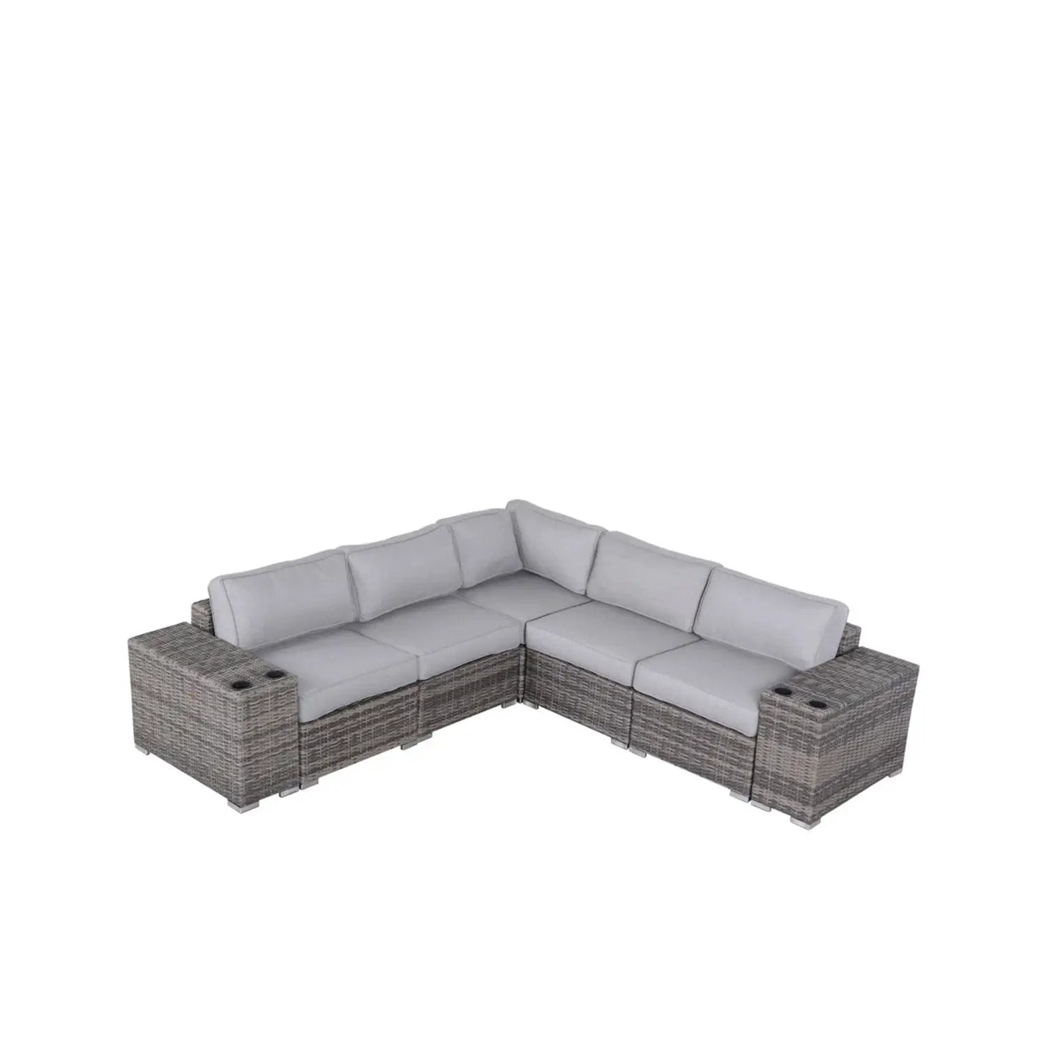 Modern Rattan Wicker Seating Group With Cushions by Unique Piece Furniture
