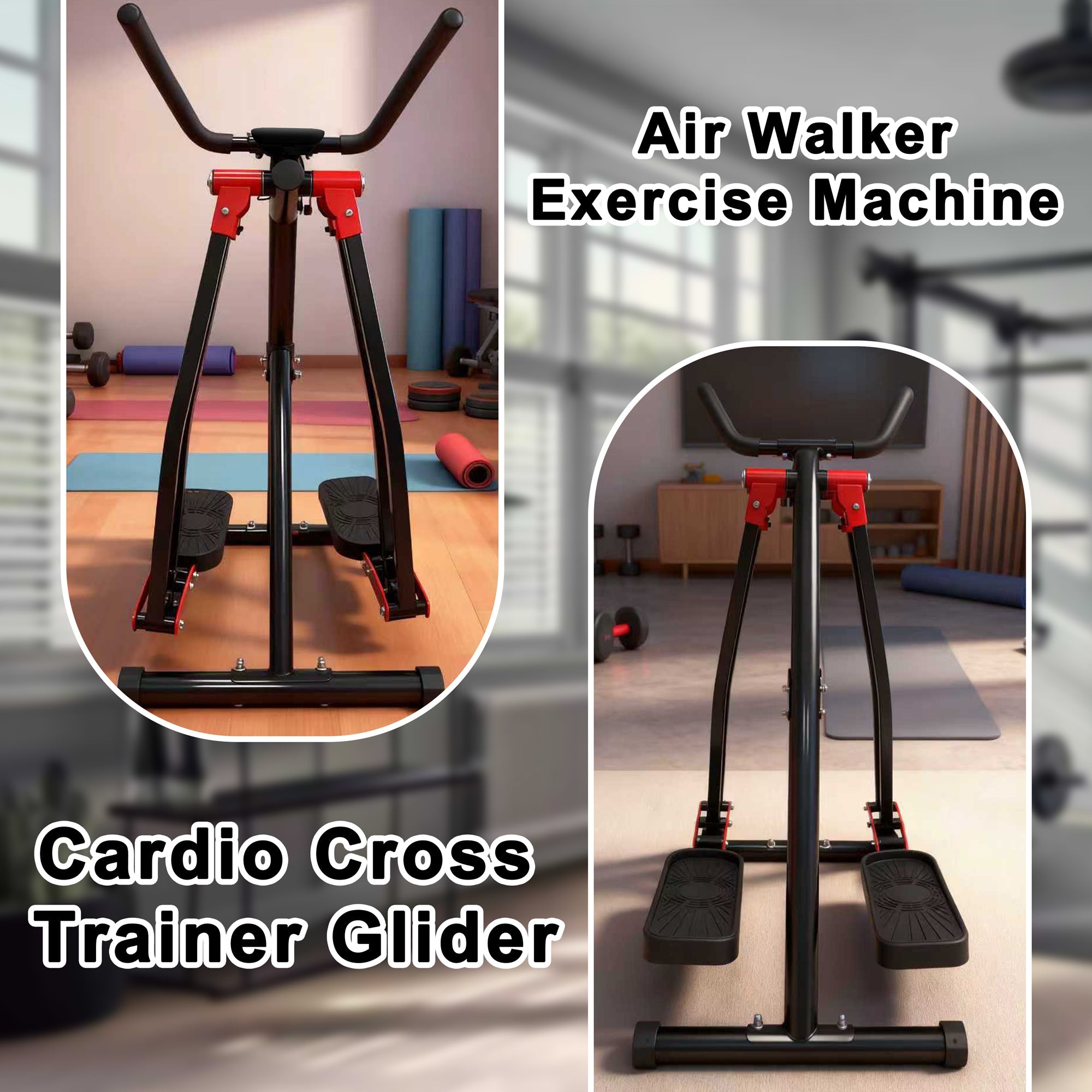 Air Walking Elliptical Machine - Foldable Cardio Cross Trainer by HouseOfZazla