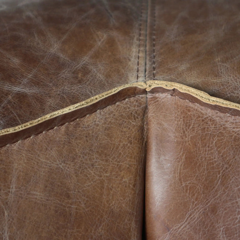 Brancaster Top Grain Leather Living Room Set - Brown by HouseOfZazla