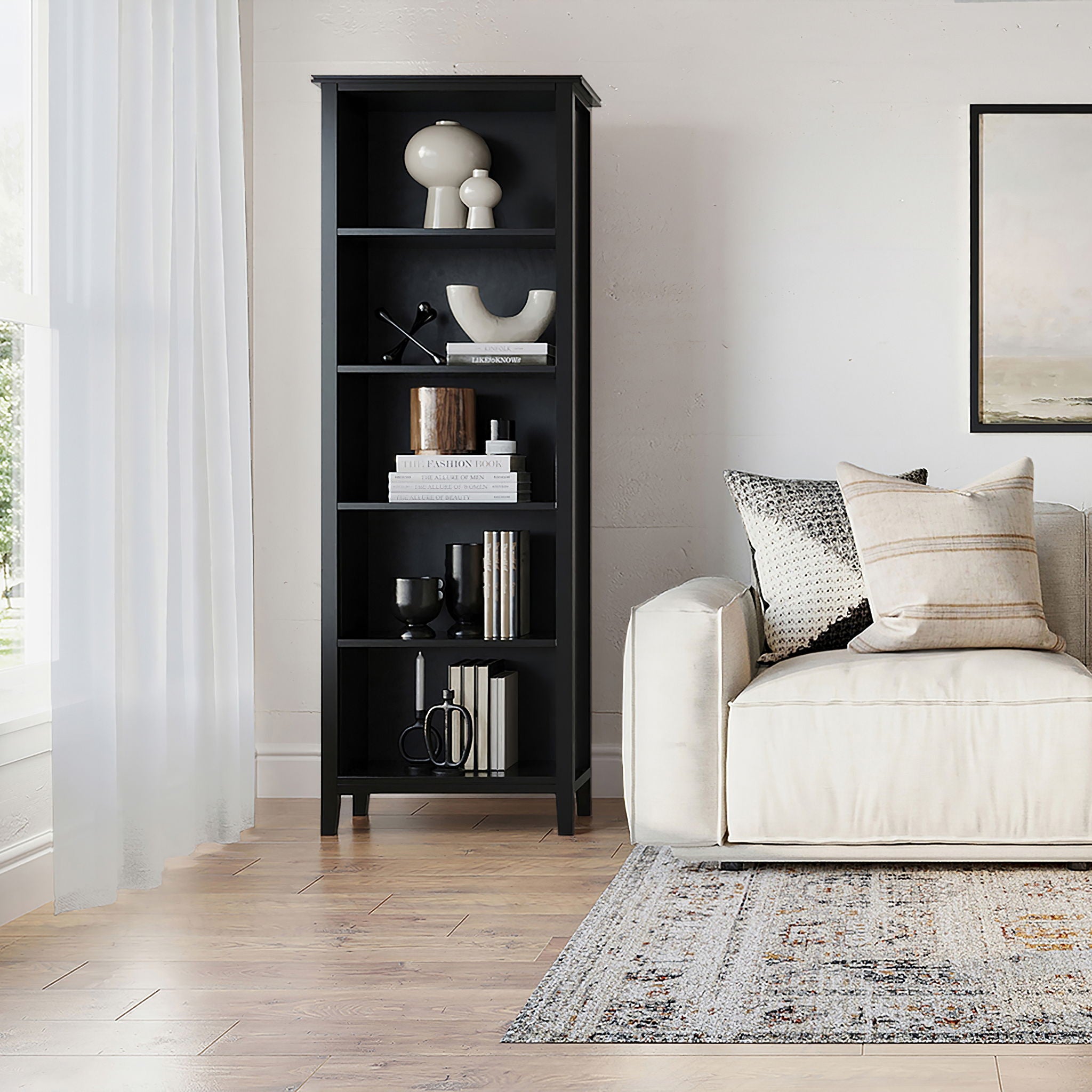 Artisan - 5 Shelf Bookcase, Handcrafted by HouseOfZazla