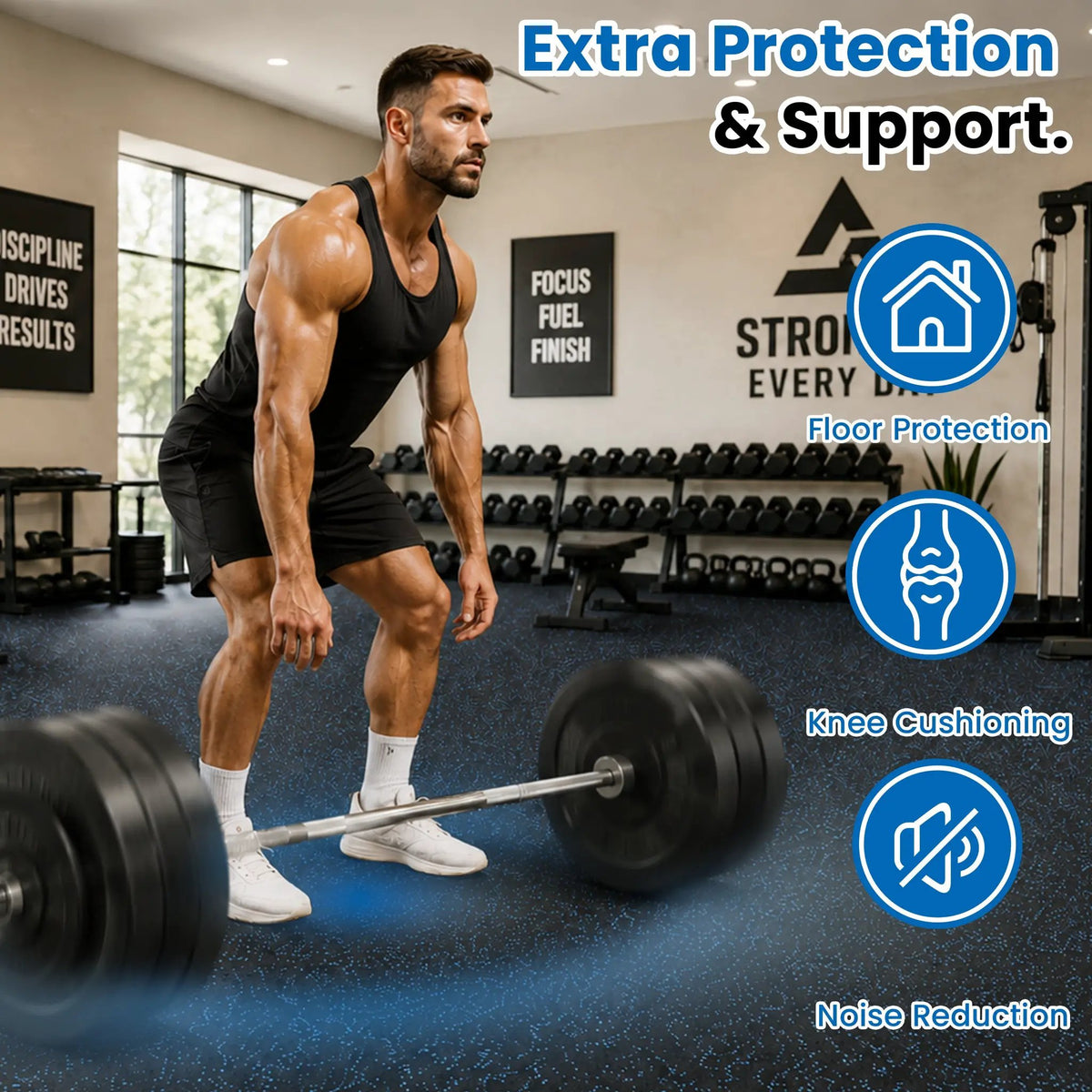 0.6 Inch Thick Gym Floor Mats by HouseOfZazla