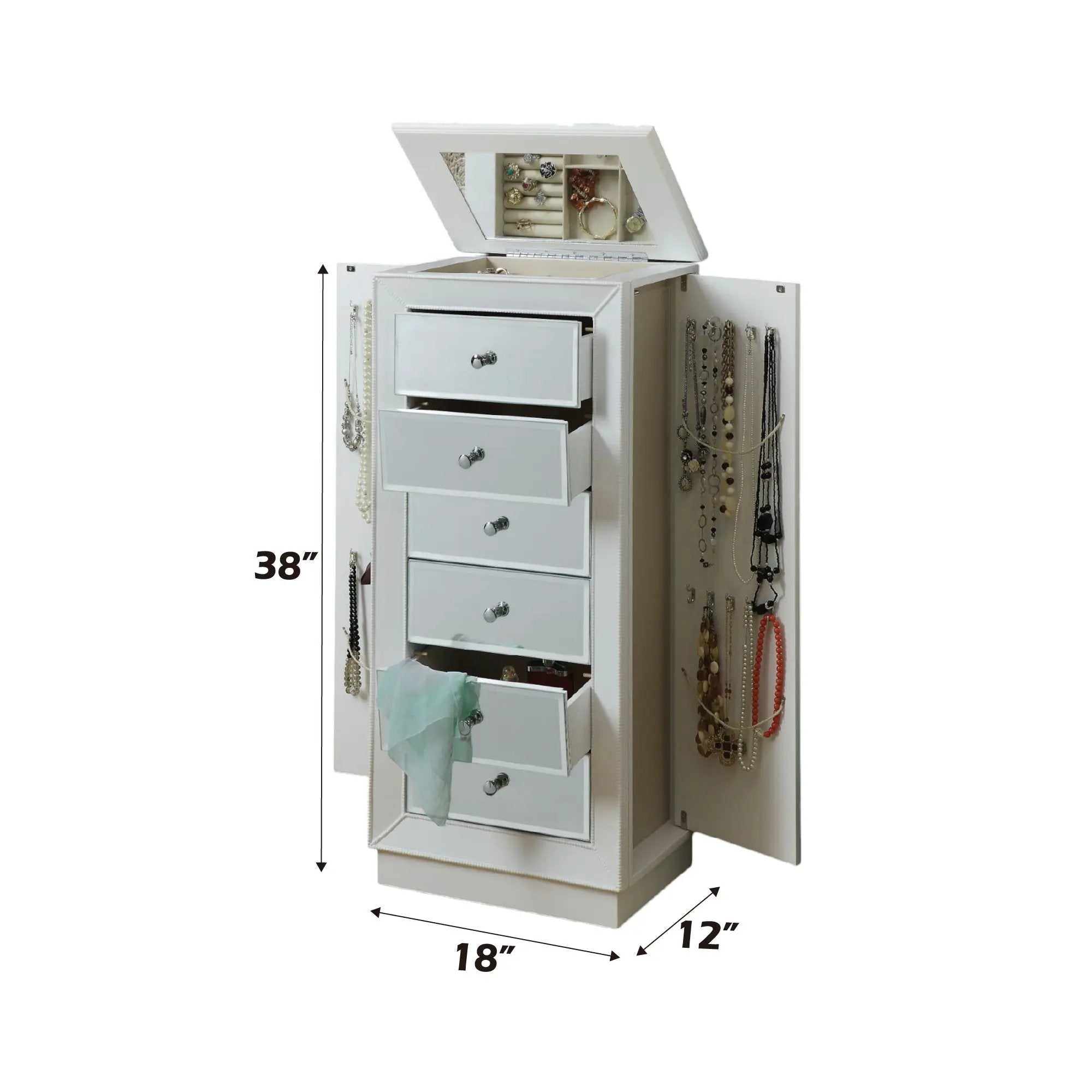 Talor - Jewelry Armoire - White by Unique Piece Furniture