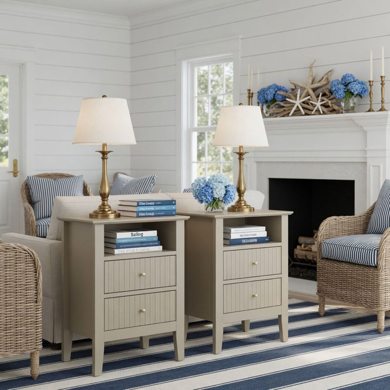 Fluted Nightstand With 2 Drawers by HouseOfZazla