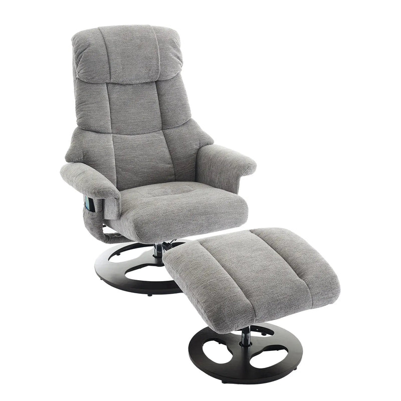 Ergonomic Recliner Chair With Ottoman, Modern 360° Swivel With Footstool by Unique Piece Furniture