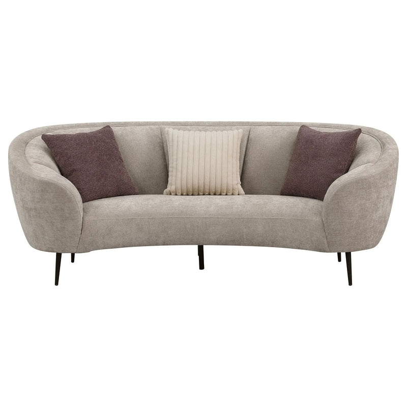 Ellorie 2-piece Upholstered Curved Sofa Set Beige by Unique Piece Furniture