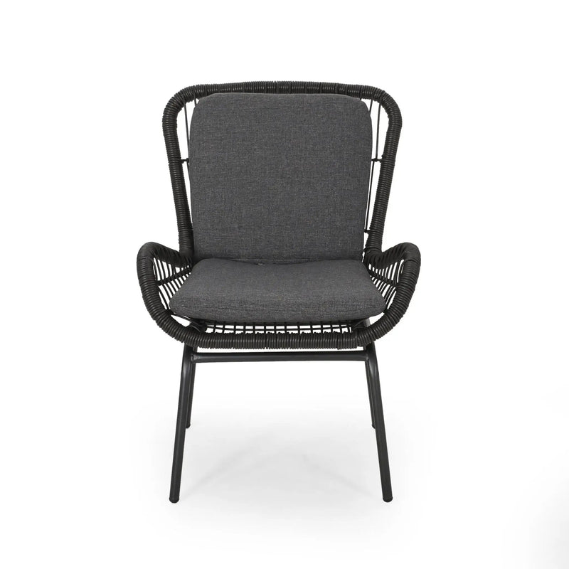 Outdoor Wicker Club Chair With Cushions (Set of 2) by HouseOfZazla