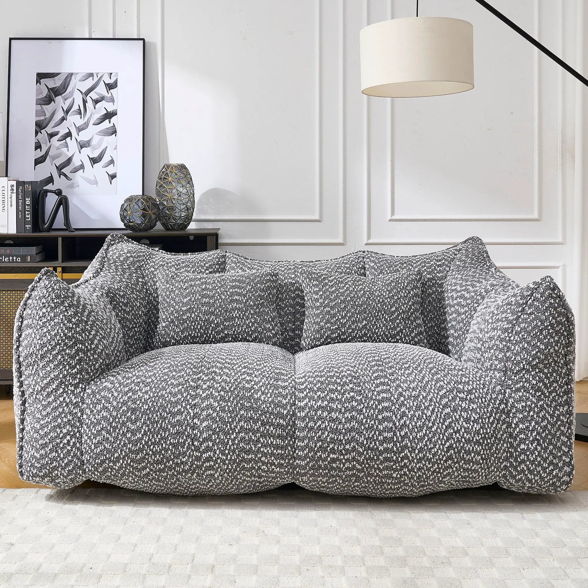 Comfortable Dual Beanbag Chair With High Resilience Foam Core For 2 People by HouseOfZazla