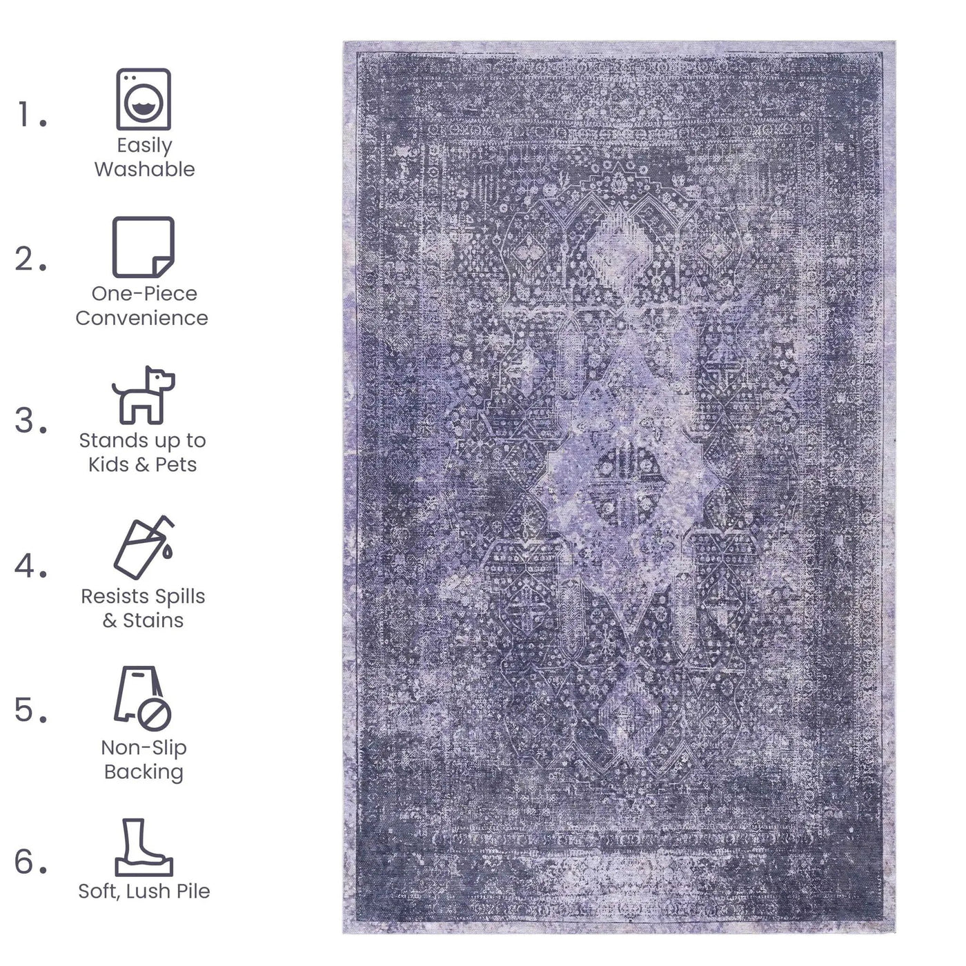 Maval - Washable Area Rug by Unique Piece Furniture