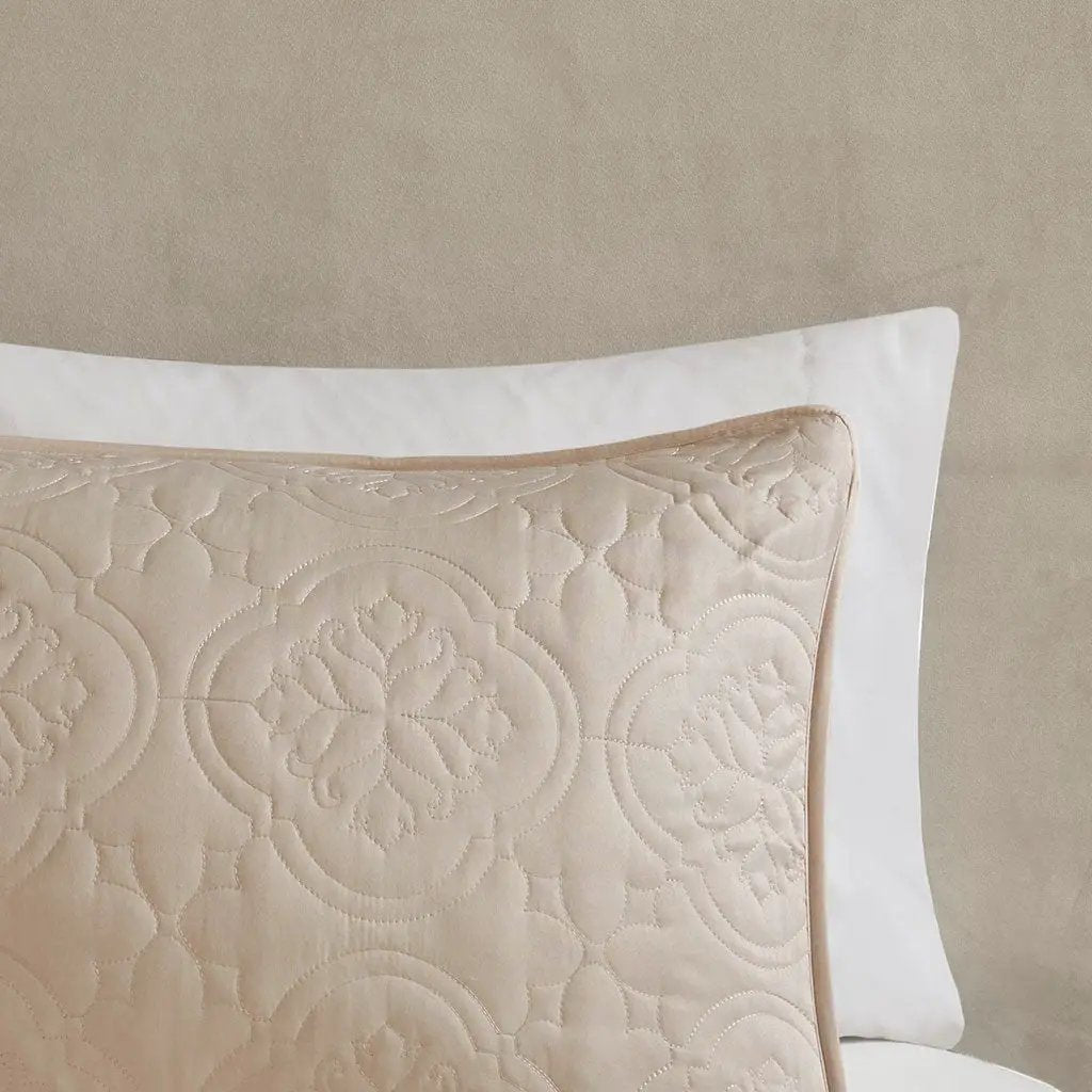 3 Piece Reversible Bedspread Set Khaki Full/Queen by HouseOfZazla