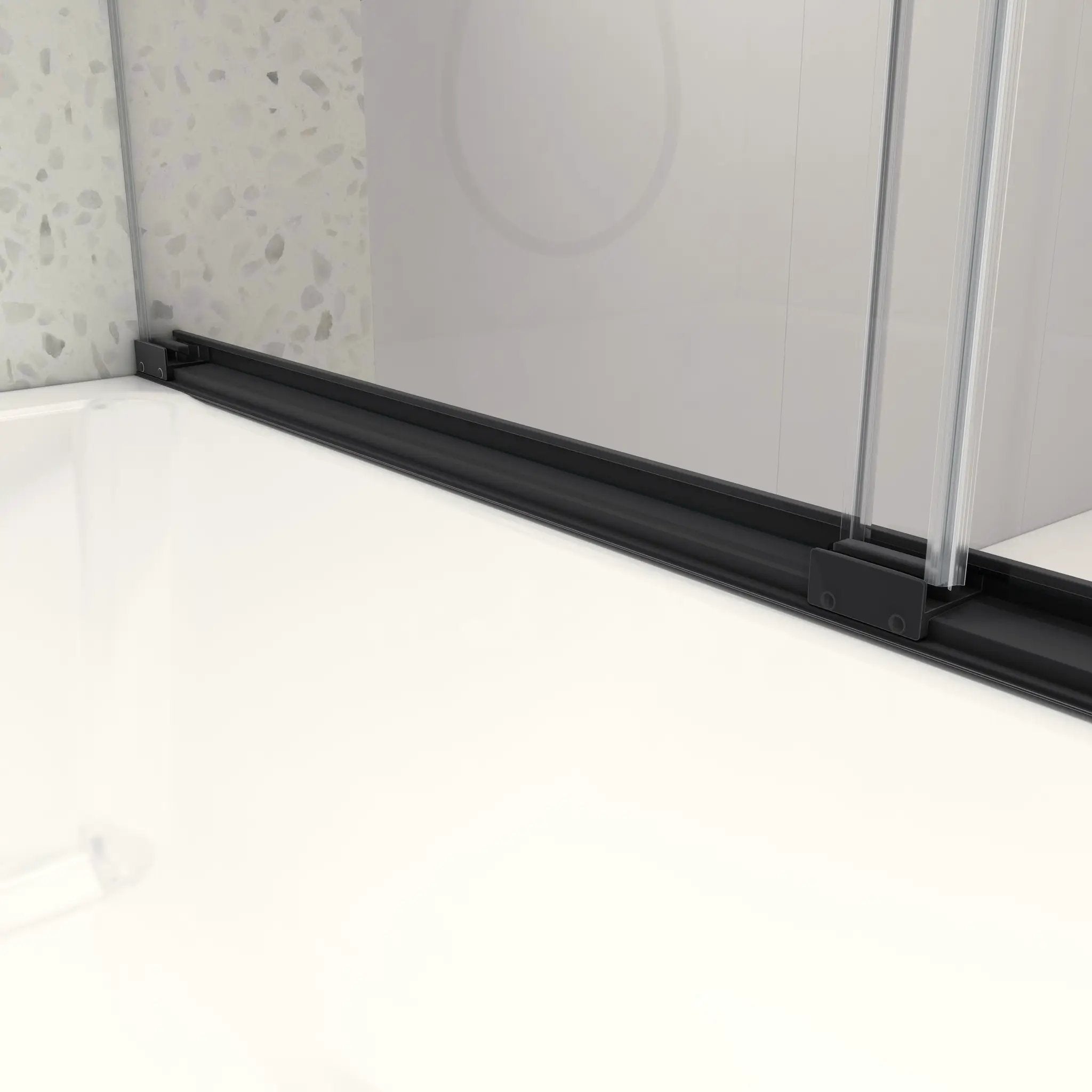 5476 Inch Frameless Double Sliding Matte Shower Door by HouseOfZazla