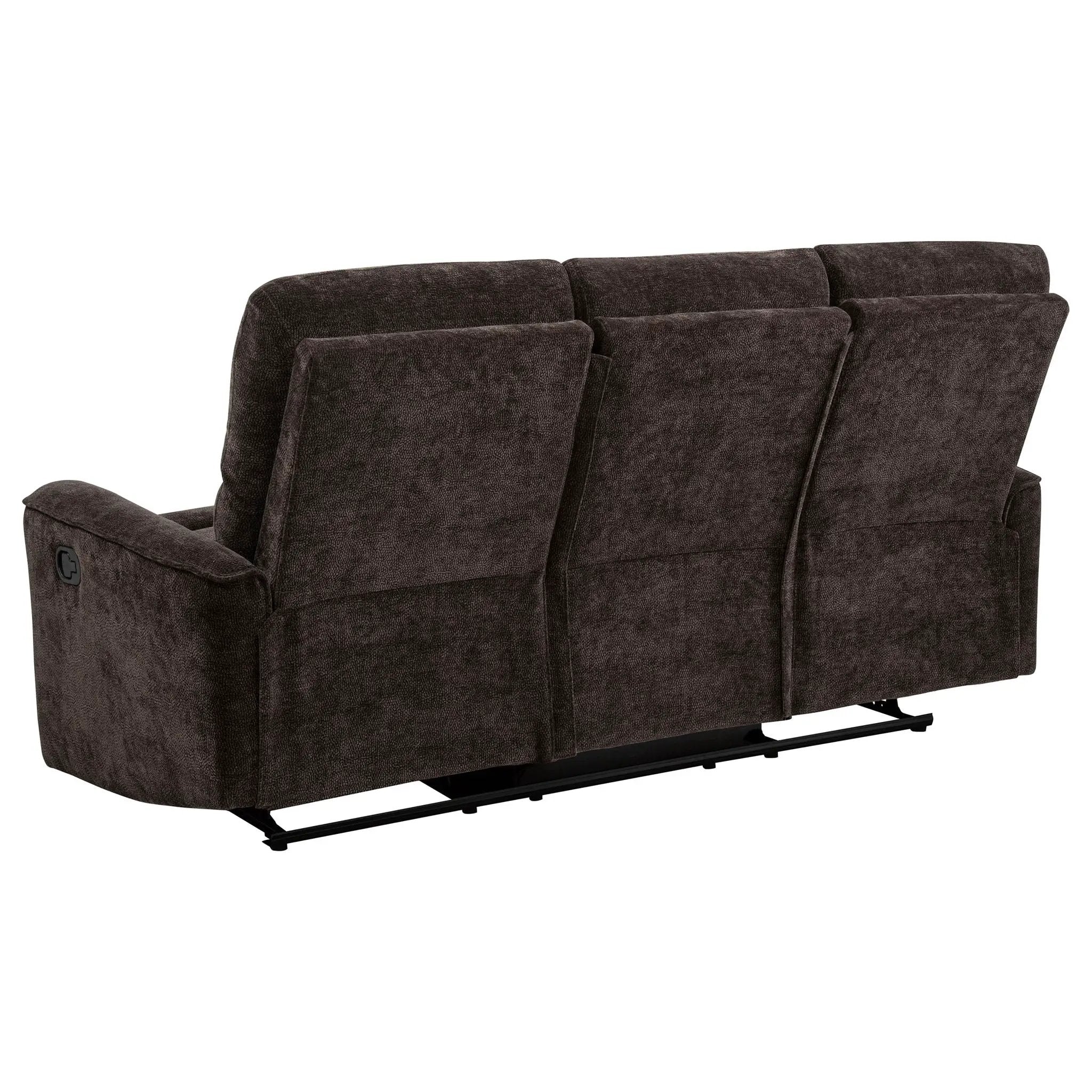 Navarro 3-piece Upholstered Reclining Sofa Set Dark Brown by Unique Piece Furniture