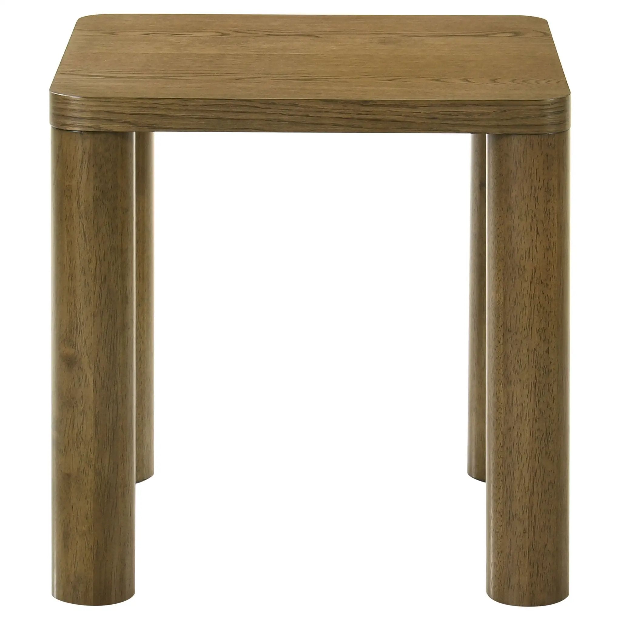 Castlewood Engineered Wood Accent Side End Table Brown Oak by Unique Piece Furniture