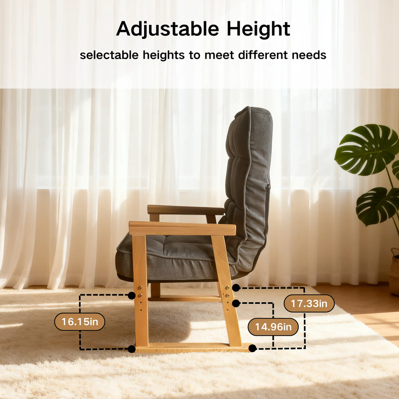 Modern Adjustable Lounge Chair with Three-Level Lumbar Adjustment by HouseOfZazla