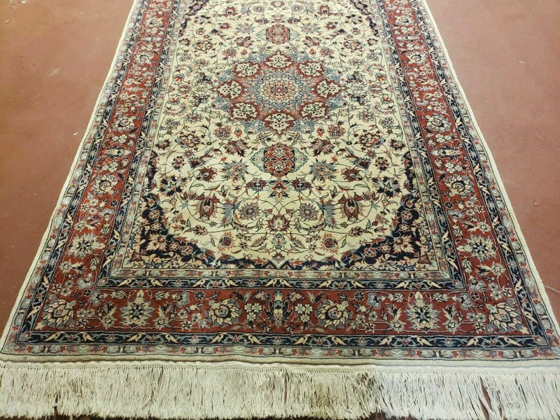 4' X 6' Handmade Ultra Fine Chinese Floral Oriental Wool Rug Hand Knotted Beige by Jewel Rugs