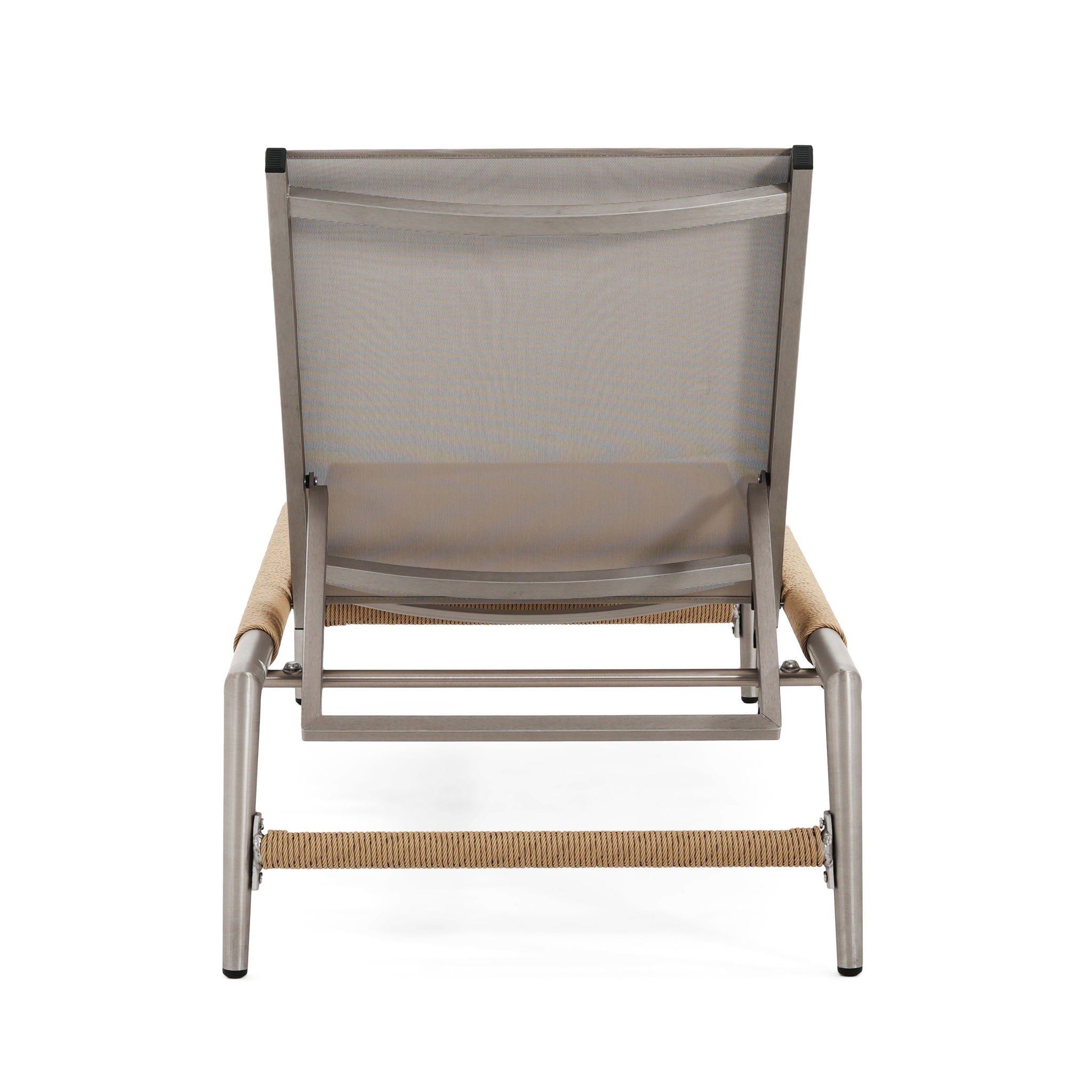 Hargrove Outdoor Aluminum Chaise Lounge with Mesh Seat by HouseOfZazla