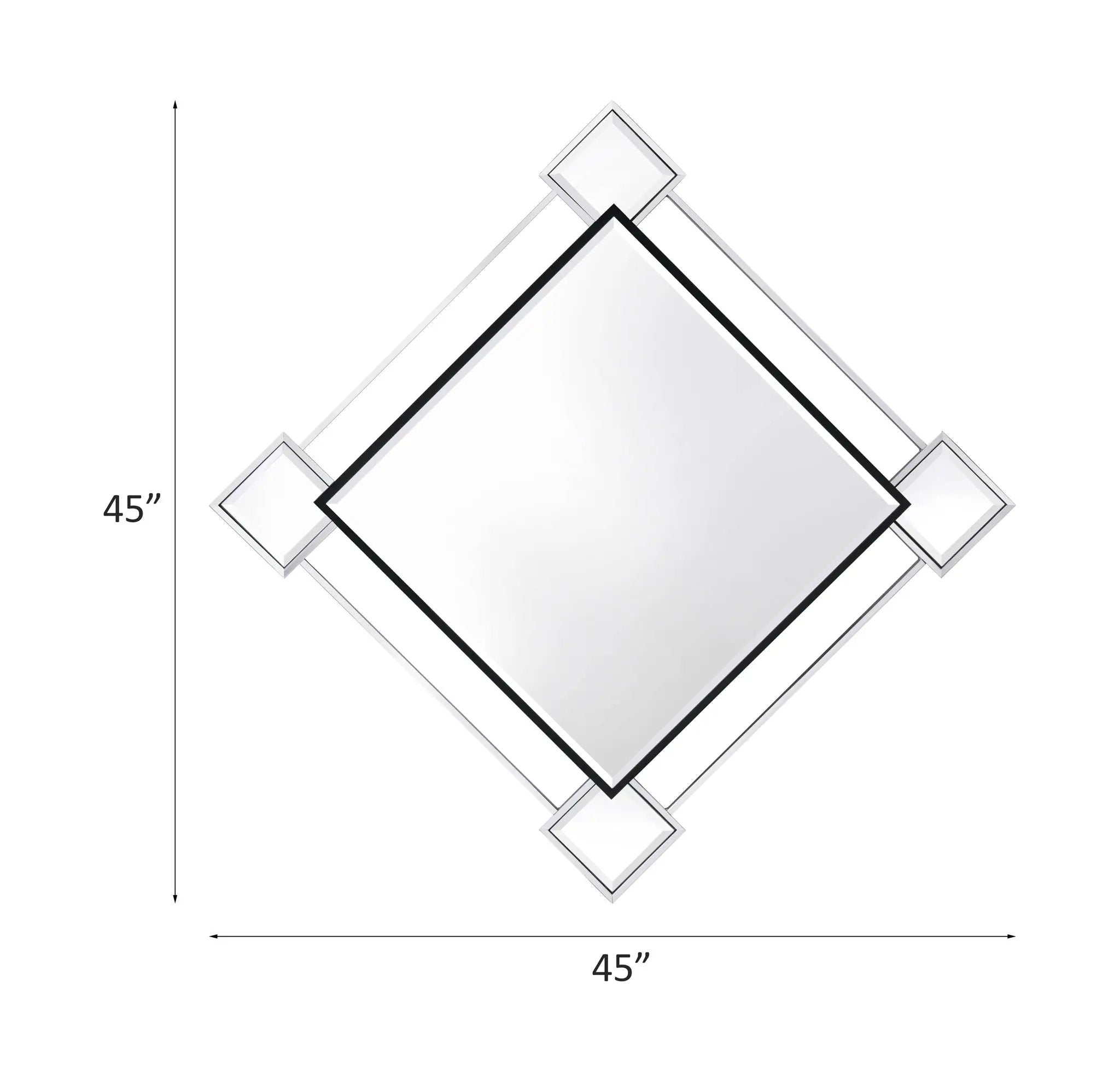 Asbury - Accent Mirror - Mirrored & Chrome by Unique Piece Furniture