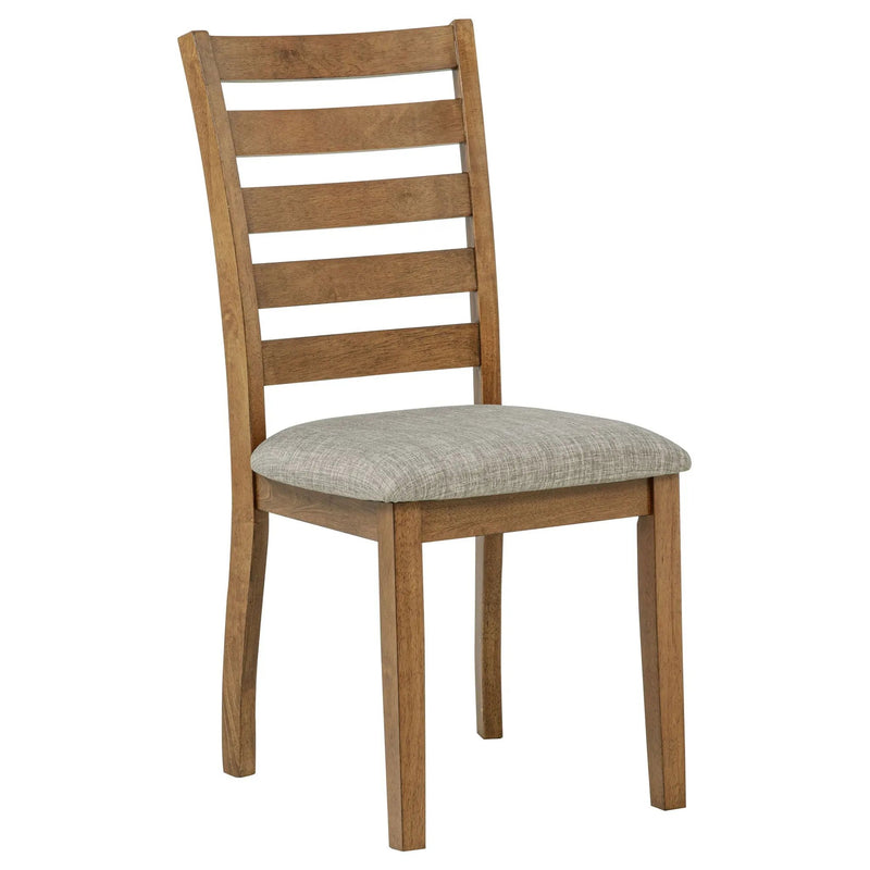 Atwood Wood Dining Side Chair Upholstered Seat Warm Brown by Unique Piece Furniture