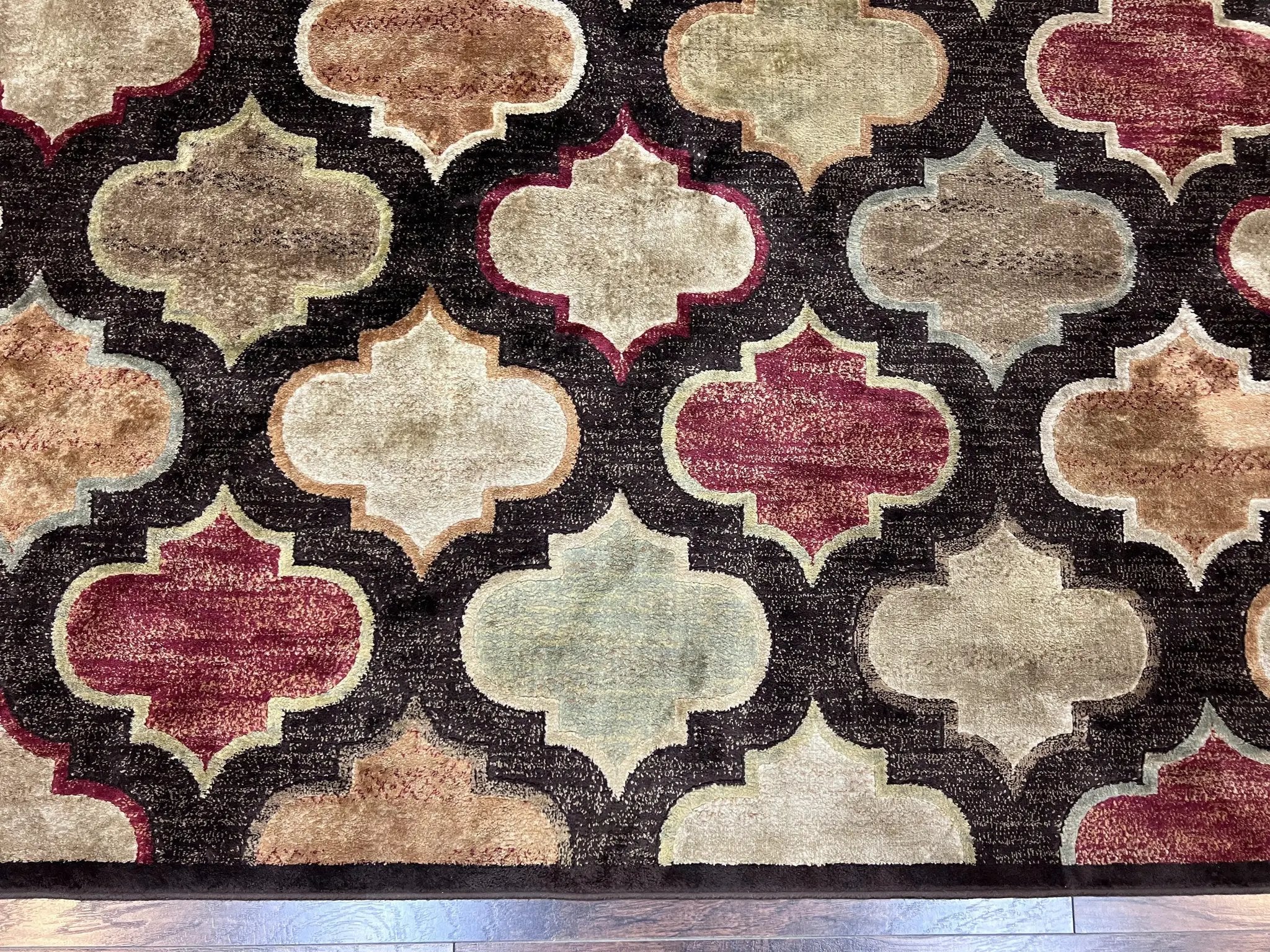 Panel Design Rug 5x7, Multicolor Contemporary Area Rug, Small Living Room Rug by Jewel Rugs