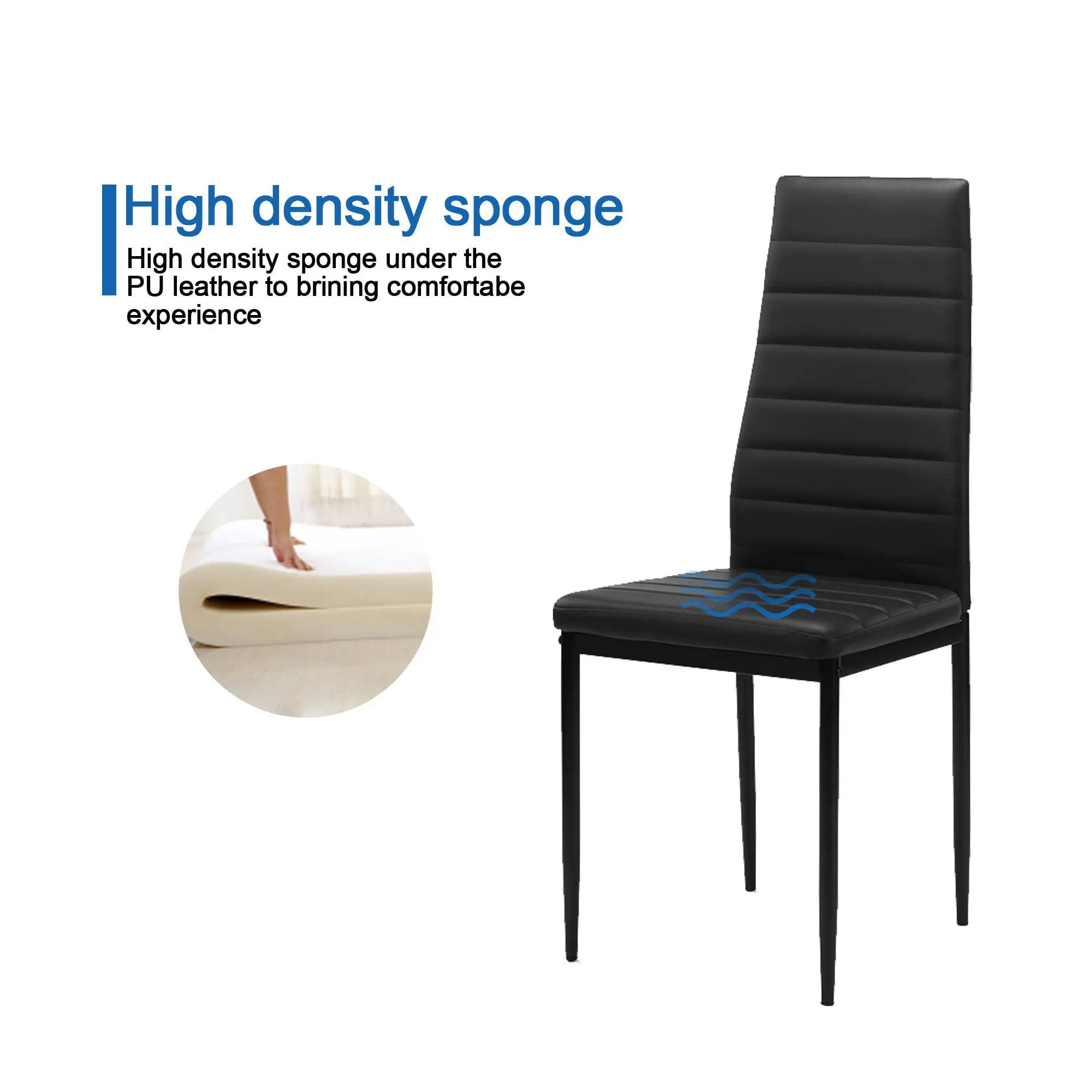 Dining Chair (Set of 4) - Black by Unique Piece Furniture