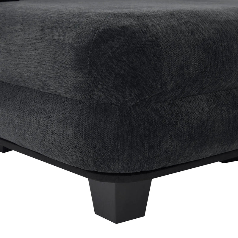 Oversized Chaise Lounge Sofa Bed with Deep Seat and Layered Armrests by HouseOfZazla