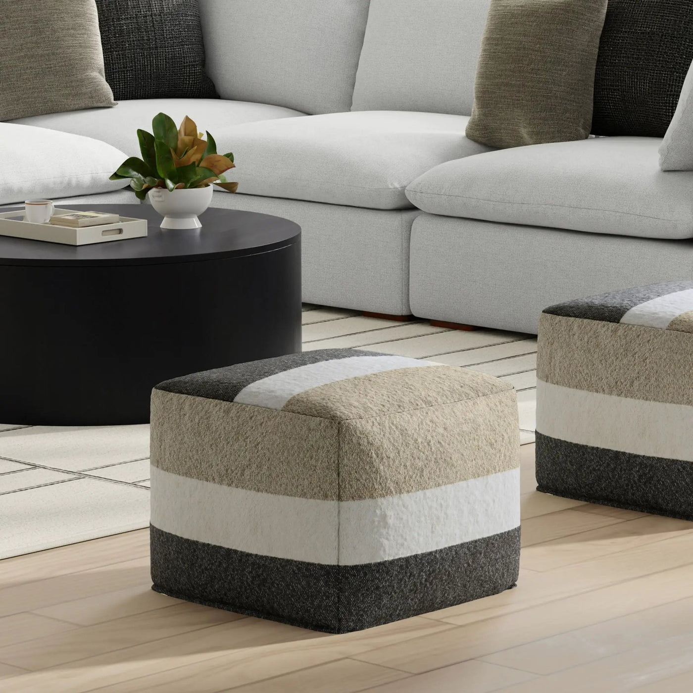Clay - Square Pouf, Upholstered by HouseOfZazla