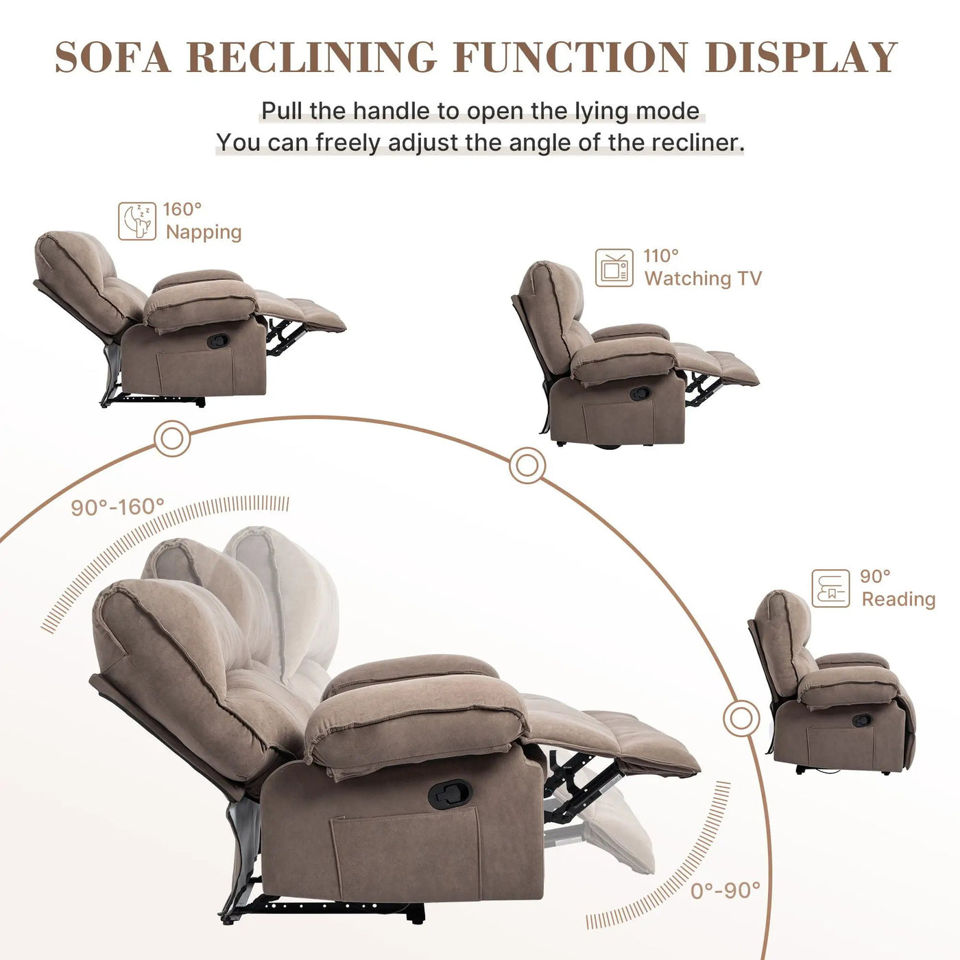 Oversized Manual Recliner Chair Sofa For Living Room by Unique Piece Furniture