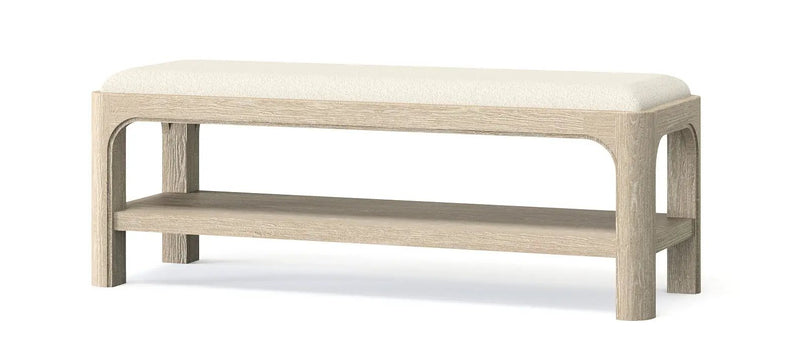 Solano 52-inch Bedroom Bed End Bench Weathered Mango by Unique Piece Furniture