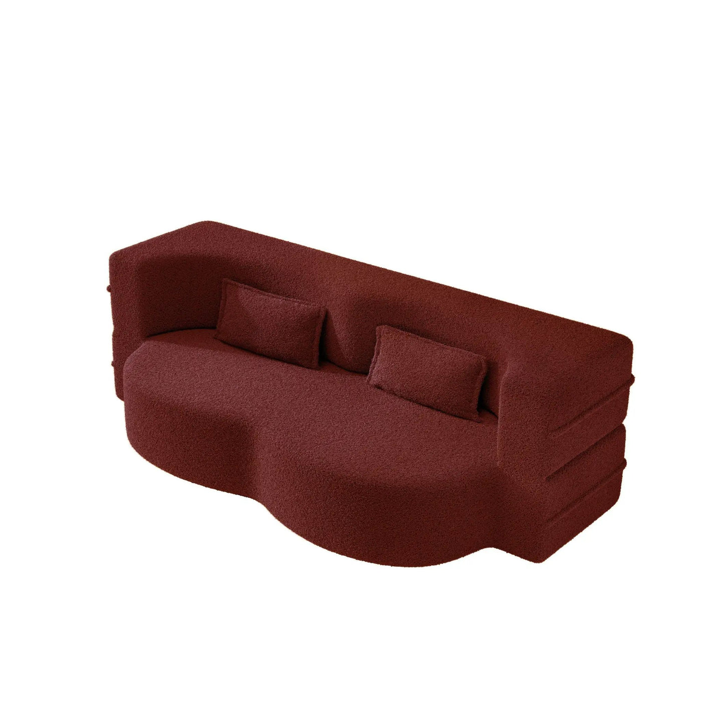 Modern Floor Sleeper Sofa Bed With 2 Pillows, Convertible Twin Size Folding Mattress For Living Room by HouseOfZazla