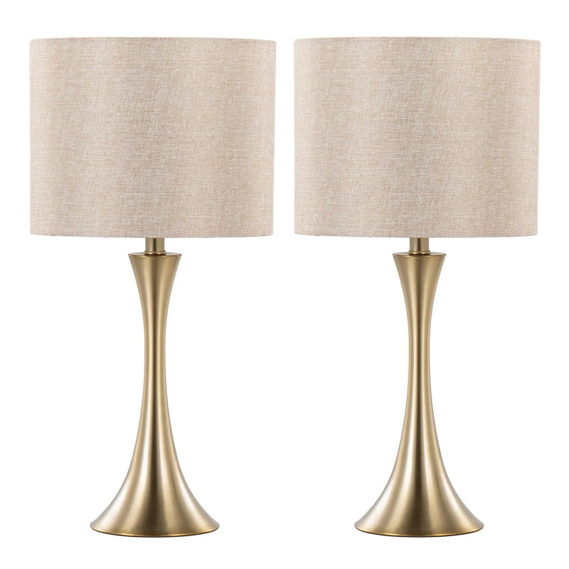 Lenuxe - Contemporary & Modern Design Table Lamp (Set of 2) by HouseOfZazla