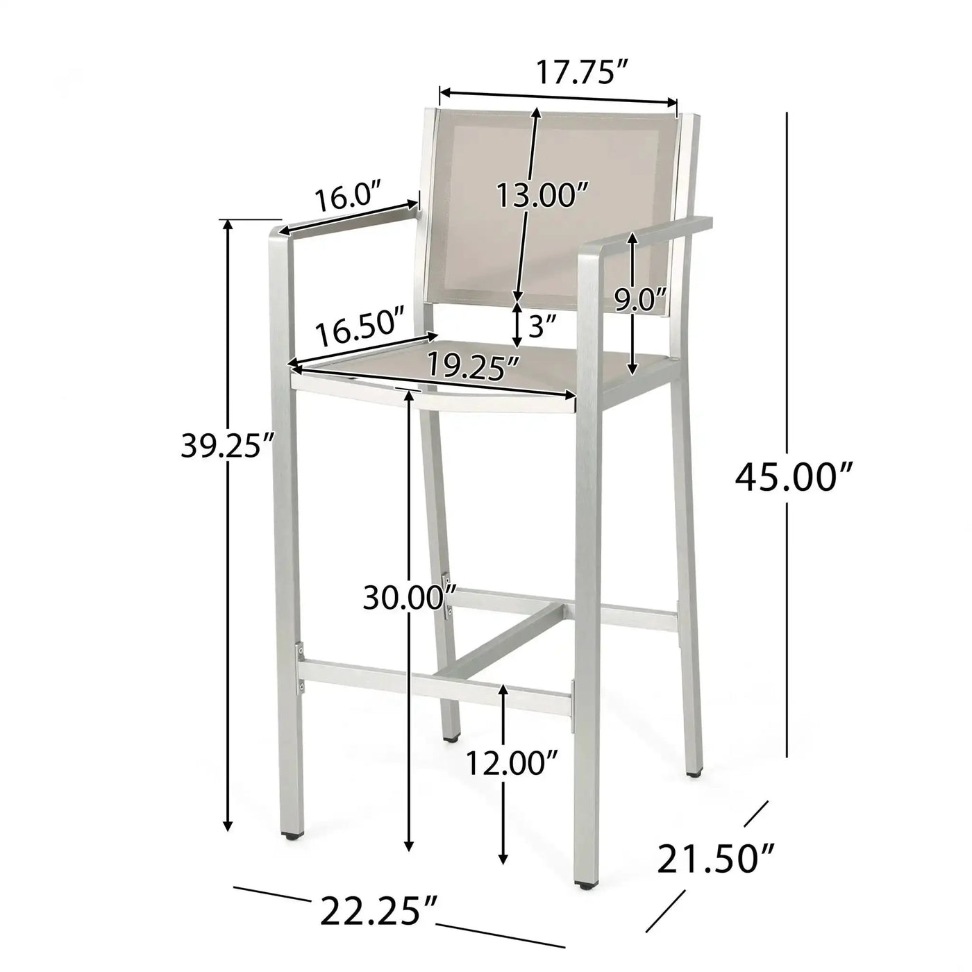 Outdoor Rust Proof Aluminum Barstools (Set of 2) by HouseOfZazla
