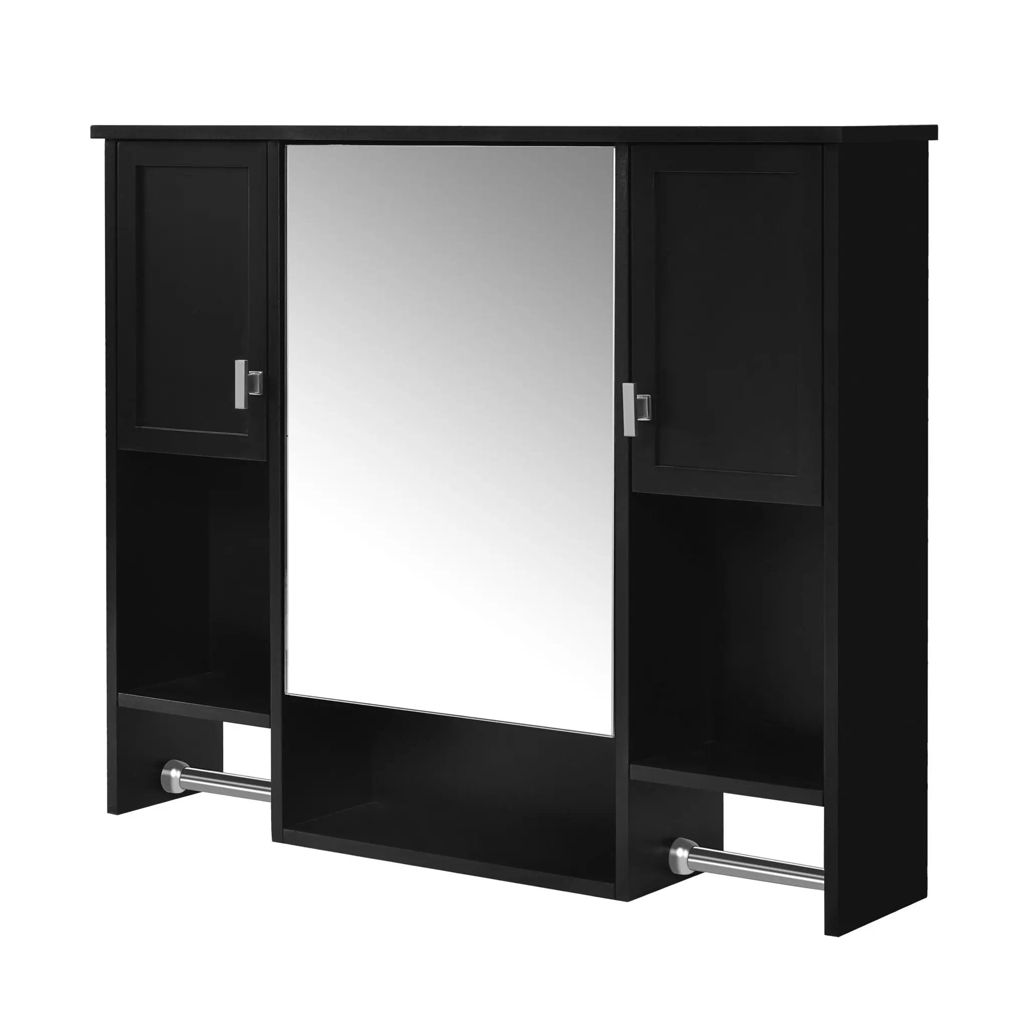 Wall Mounted Bathroom Storage Cabinet With Mirror, Medicine Cabinet With Towel Bar by Unique Piece Furniture