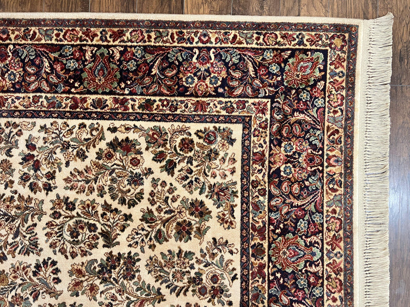 Karastan Rug 8' 8" x 12', Ivory Sarouk #760, Original Karastan Carpet 700 Series, Wool Karastan Area Rug, USA Made, Large Karastan w/ Label by Jewel Rugs