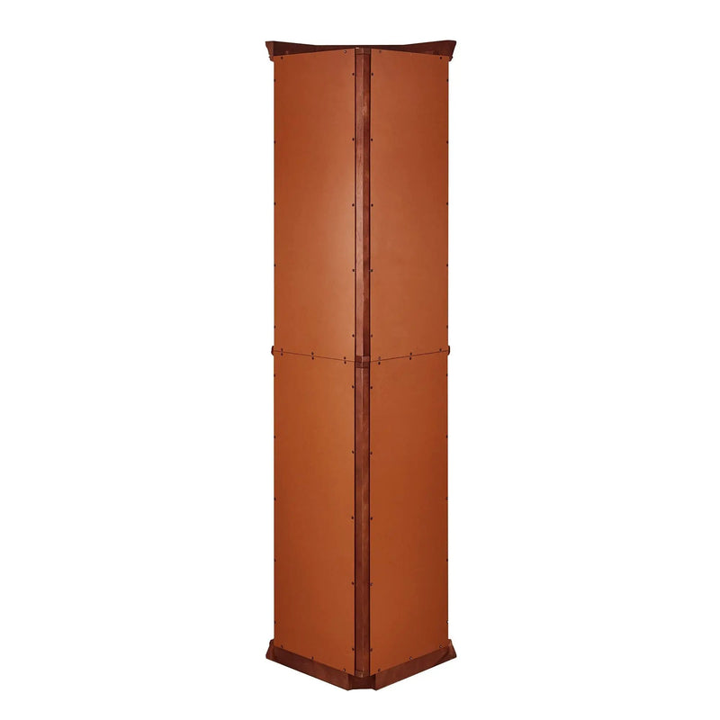 Corner Curio Cabinet With Lights, Adjustable Tempered Glass Shelves, Mirrored Back, Display Cabinet (E26 Light Bulb Not Included) by HouseOfZazla