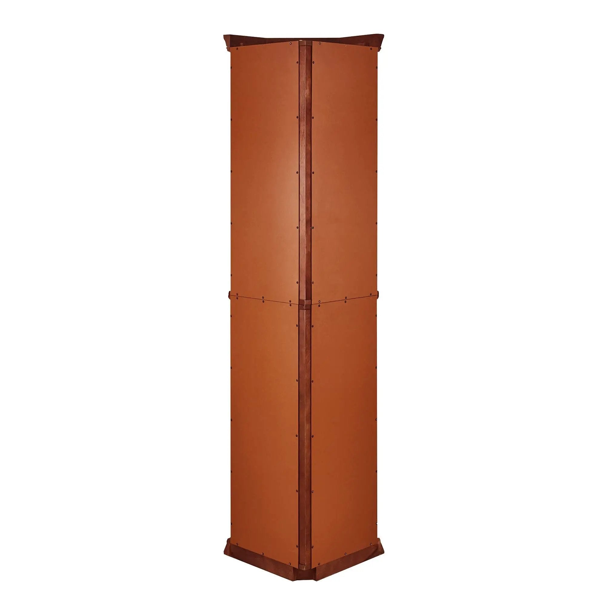 Corner Curio Cabinet With Lights, Adjustable Tempered Glass Shelves, Mirrored Back, Display Cabinet (E26 Light Bulb Not Included) by Unique Piece Furniture
