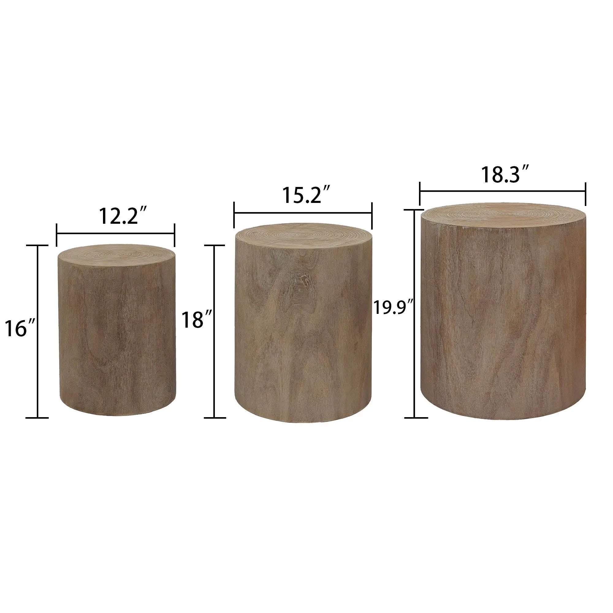 Cylinder Nesting Tables (Set of 3) by Unique Piece Furniture