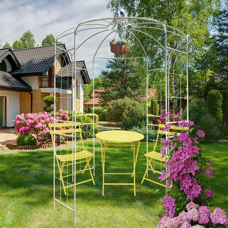Metal Garden Arch Iron Garden Arbors Gazebo Dia High Birdcage Shape Pergola Pavilion For Wedding Ceremony by HouseOfZazla