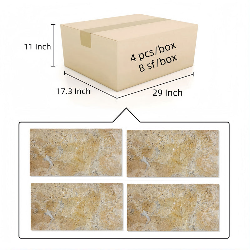 Natural Marble Polished Tile For Wall And Floor (Set of 4) by HouseOfZazla
