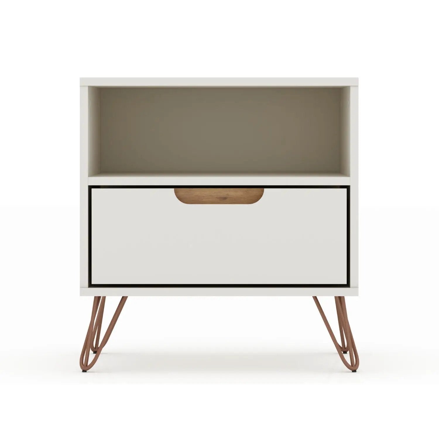 Rockefeller - Nightstand With 1 Drawer - Off White by HouseOfZazla