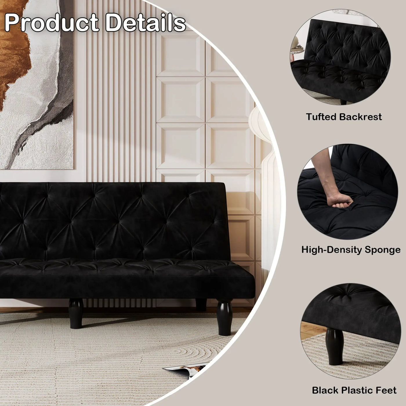 Sofa Bed With Adjustable Backrest by HouseOfZazla