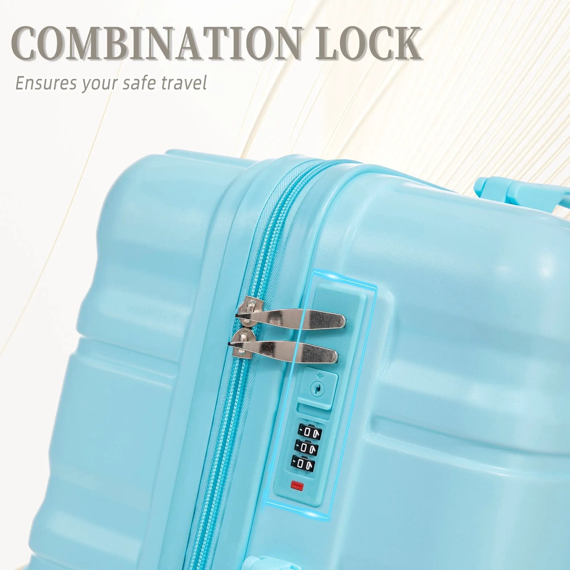 HIFINE Tourist 3-Piece ABS Spinner Wheel Luggage Set (Blue) by HouseOfZazla