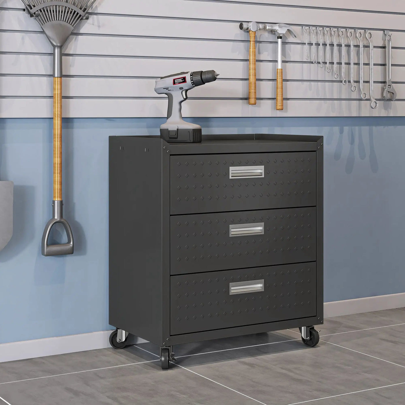 Fortress -3 Drawer Rolling Garage Cabinet by HouseOfZazla