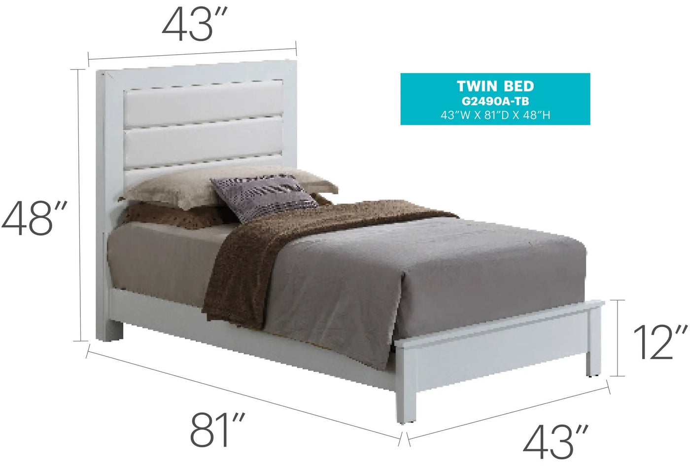 Transitional Modern Design Bed by HouseOfZazla