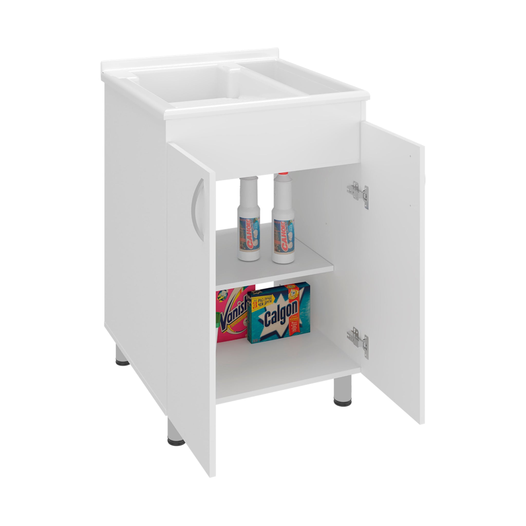 Foster 2 Door Utility Tub and Sink Freestanding Cabinet by HouseOfZazla